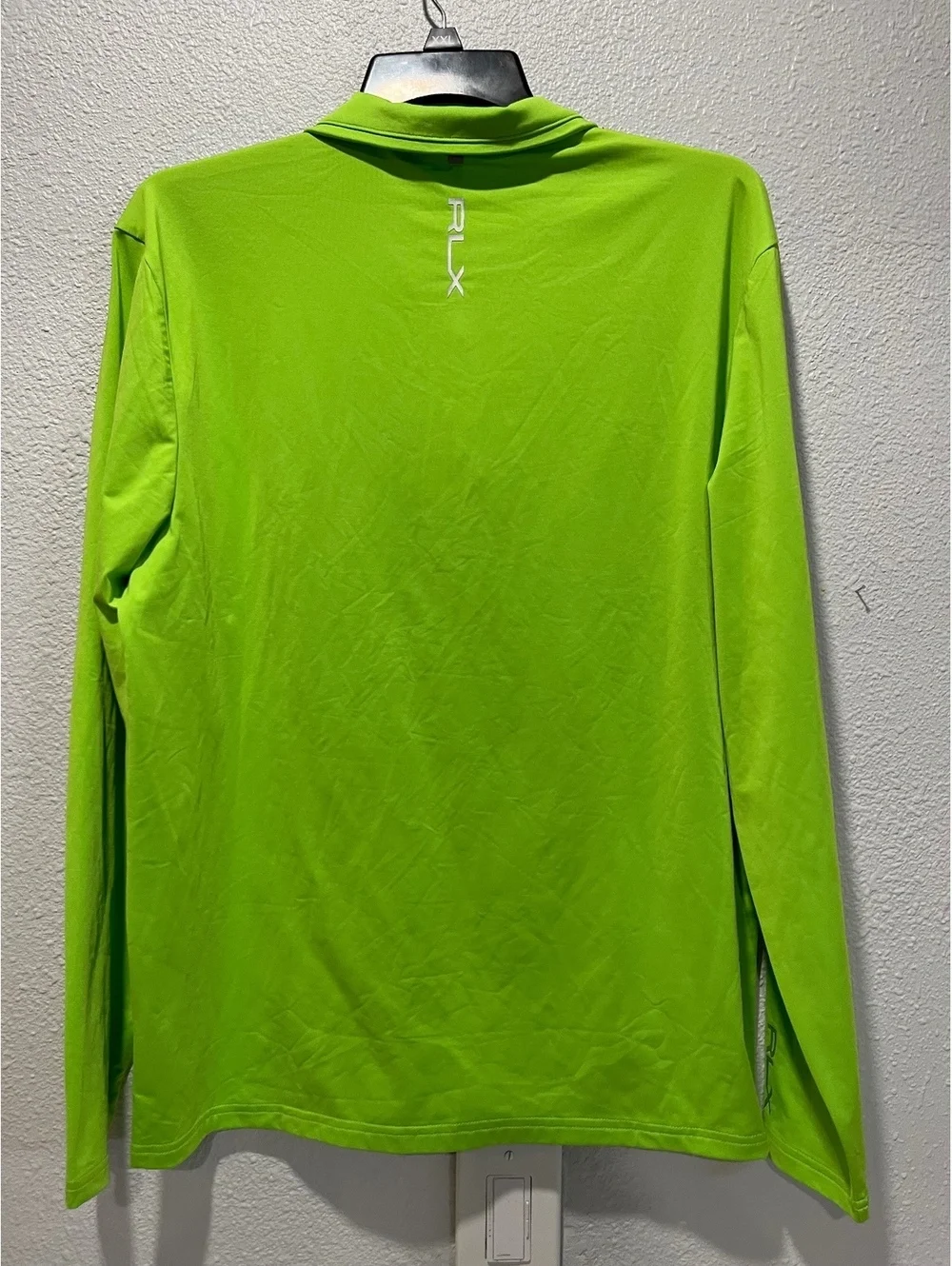 RLX Ralph Lauren Men's Lime Green Long Sleeve Quarter Zip